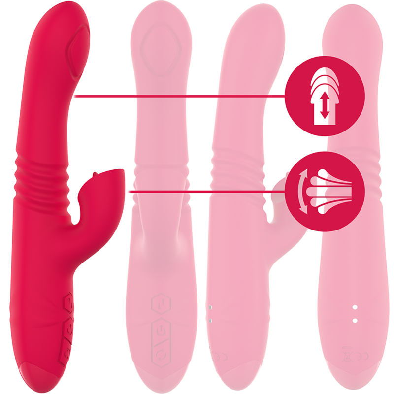 INTENSE – DUA VIBRADOR MULTIFUNCIONAL RECARREGÁVEL COM MOVIMENTO PARA CIMA E PARA BAIXO E LÍNGUA VERMELHA