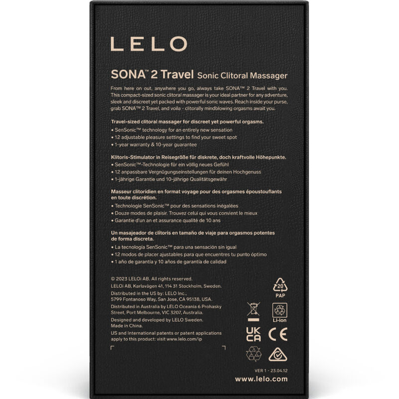 LELO - SONA 2 VIAGEM ROXO MASSAGEADOR DE CLITÓRIS SÔNICO - Image 6