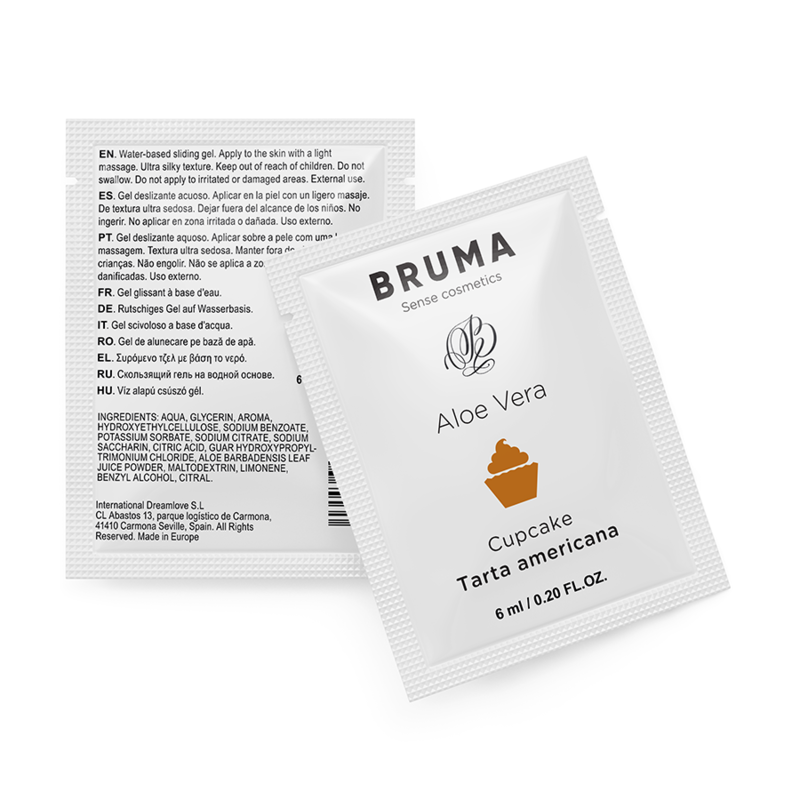 BRUMA – GEL DESLIZANTE DE ALOE VERA SABOR CUPCAKE 6 ML