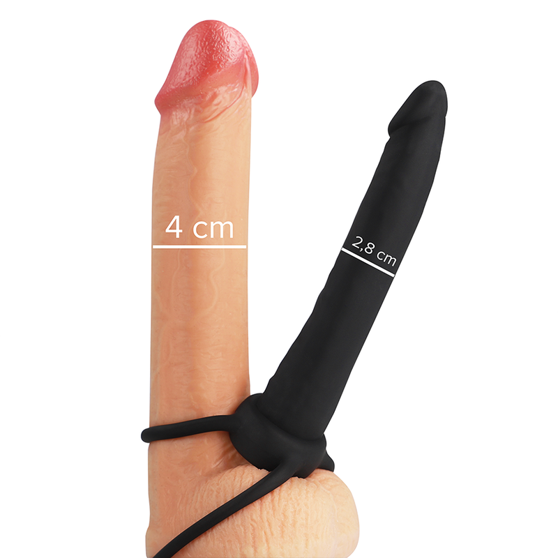 MITOLOGIA – COBI ONYX DILDO ANAL COM ANEL PARA PÊNIS E TESTÍCULOS 13 CM DE SILICONE