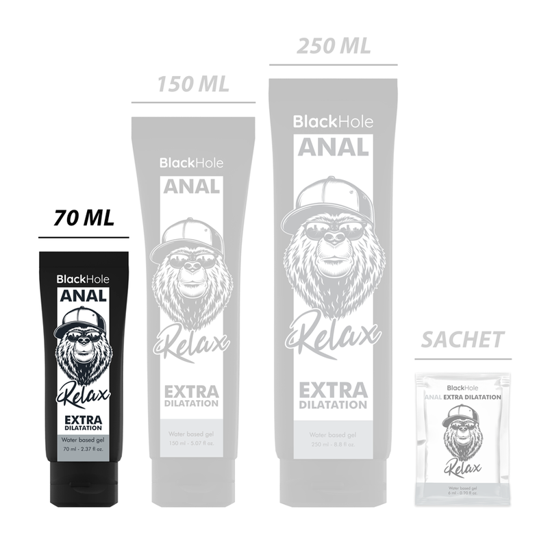 BLACK HOLE – GEL DE DILATAÇÃO ANAL À BASE DE ÁGUA 70 ML