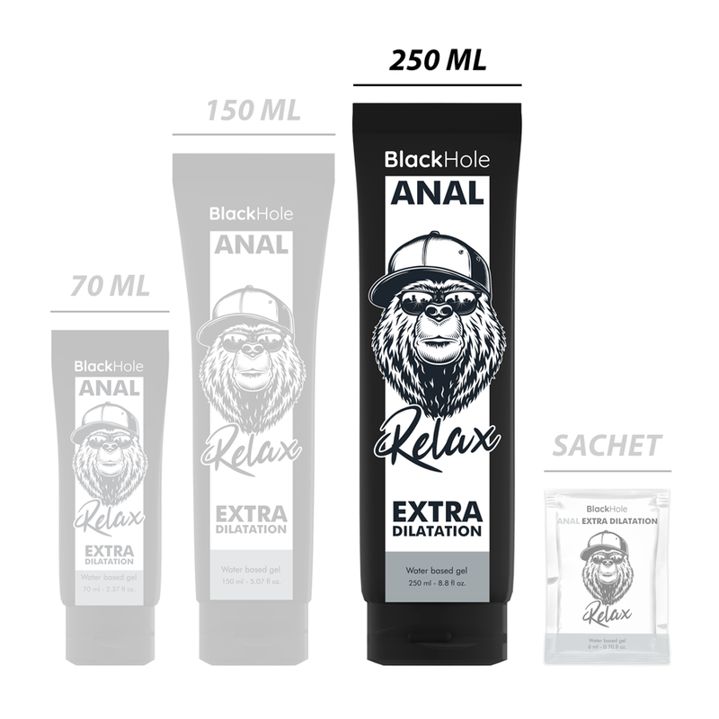 BLACK HOLE – GEL ANAL DILATAÇÃO À BASE DE ÁGUA 250 ML
