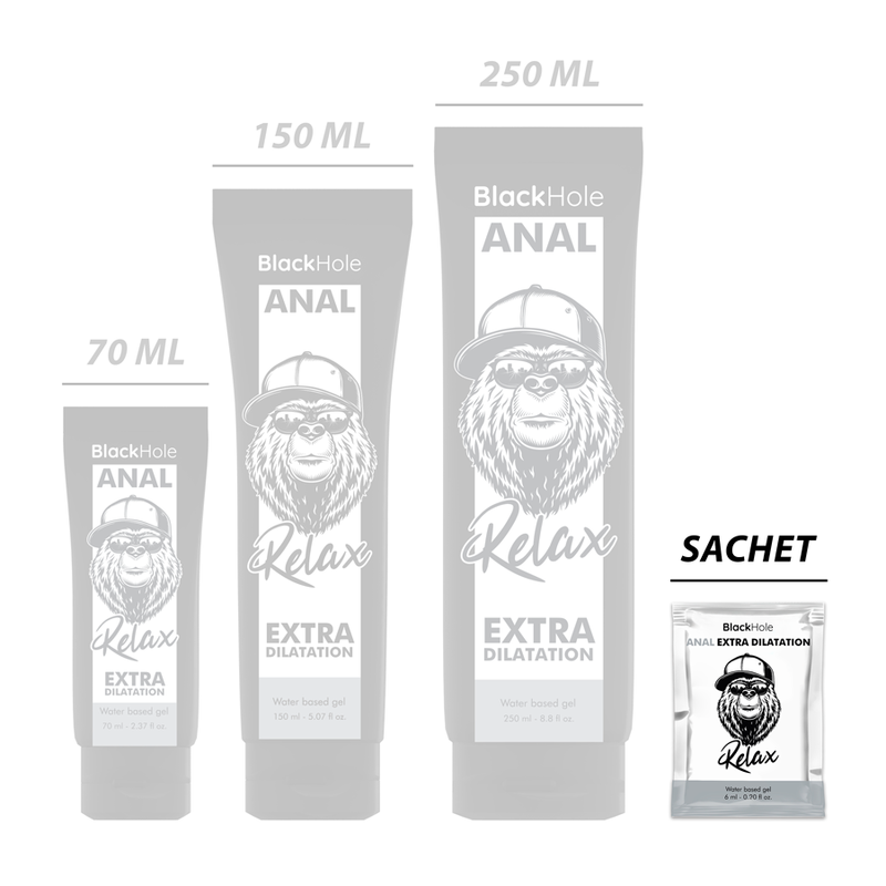 BLACK HOLE – GEL À BASE DE ÁGUA PARA DILATAÇÃO EXTRA – DOSE ÚNICA DE 6 ML