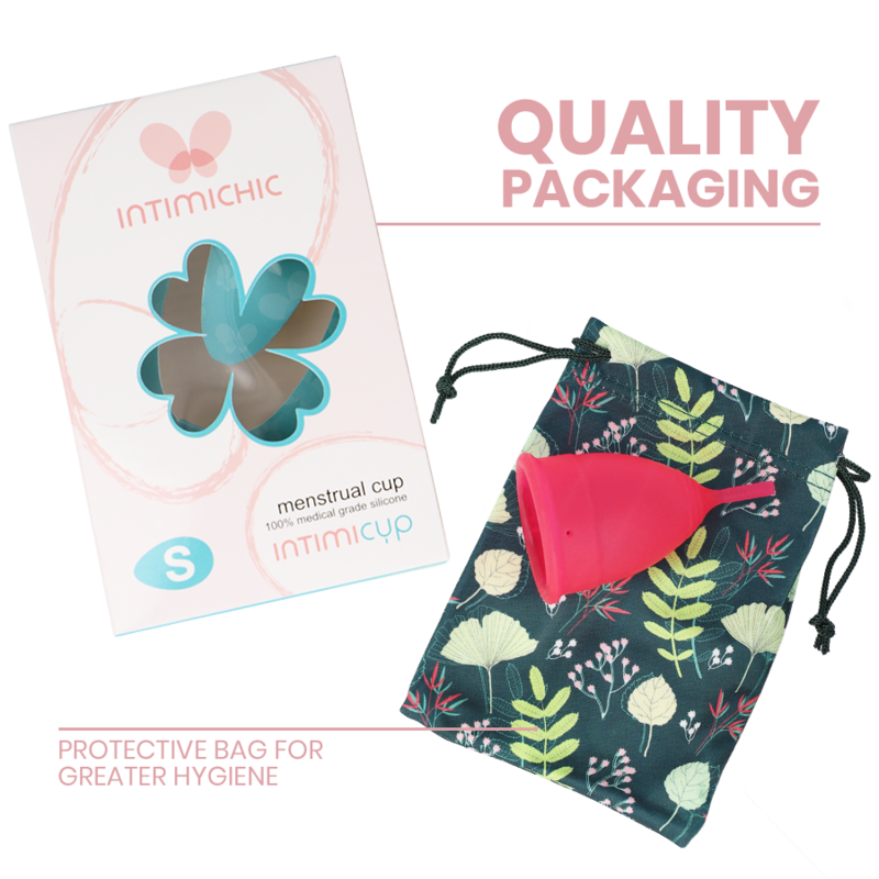INTIMICHIC – COLETOR MENSTRUAL DE SILICONE DE GRAU MÉDICO – TAMANHO P