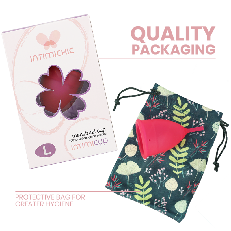INTIMICHIC – COLETOR MENSTRUAL DE SILICONE DE GRAU MÉDICO – TAMANHO G