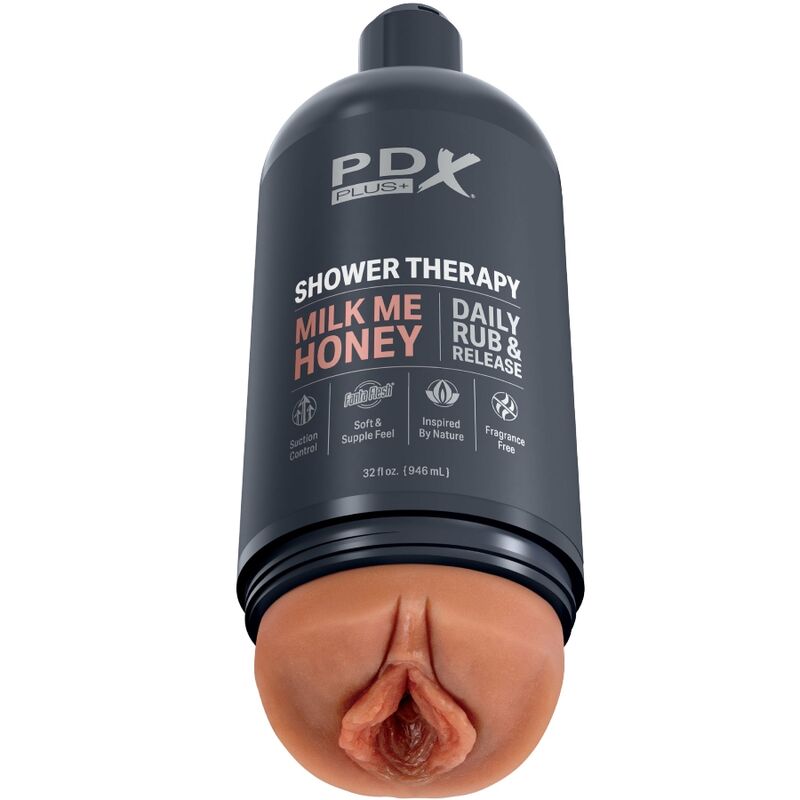 PDX PLUS – STROKER MASTURBADOR COM DESIGN DE FRASCO DISCRETO SHAMPOO MILK ME HONEY CANDY