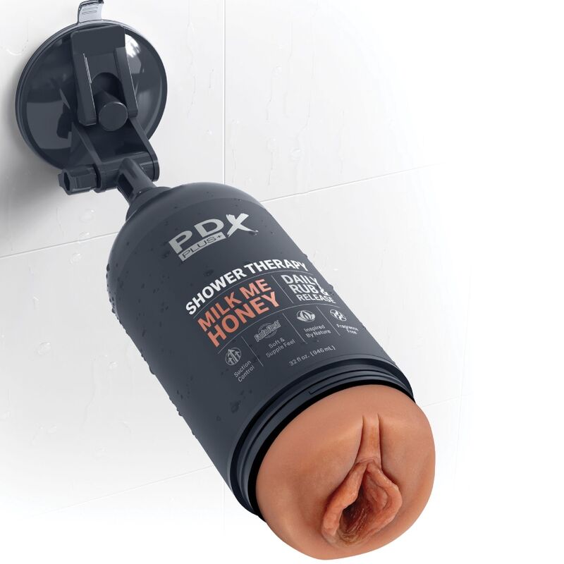 PDX PLUS – STROKER MASTURBADOR COM DESIGN DE FRASCO DISCRETO SHAMPOO MILK ME HONEY CANDY