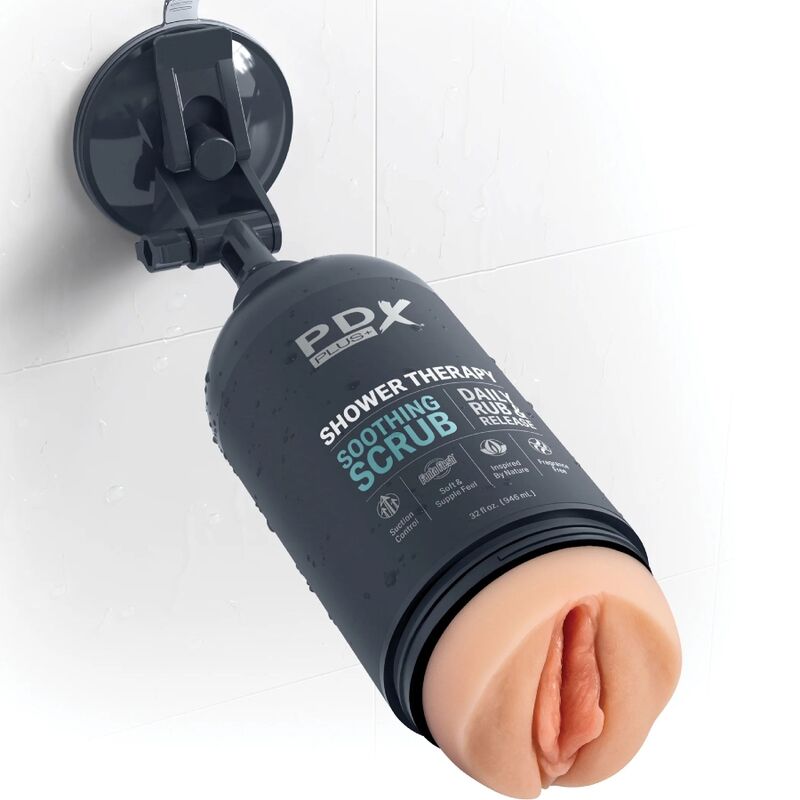 PDX PLUS – STROKER MASTURBATOR COM DESIGN DE FRASCO DISCRETO E SHAMPOO ESFOLIANTE SUAVIZANTE