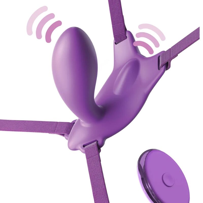 FANTASY FOR HER – ARNÊS BORBOLETA PARA PONTO G COM VIBRADOR, RECARREGÁVEL E COM CONTROLE REMOTO, VIOLETA
