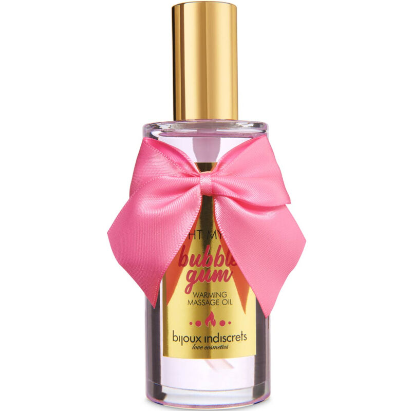 BIJOUX INDISCRETS – ÓLEO DE MASSAGEM LIGHT MY FIRE COM SABOR DE CHICLETE EFEITO CALOR