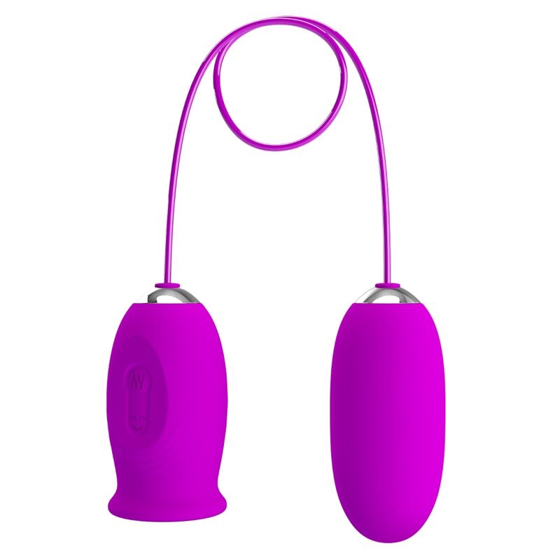 PRETTY LOVE – VIBRADOR RECARREGÁVEL DUAL EGG DAISY ROXO