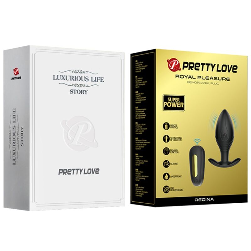 PRETTY LOVE - REGINA PLUG ANAL VIBRADOR RECARREGÁVEL PRETO - Image 11