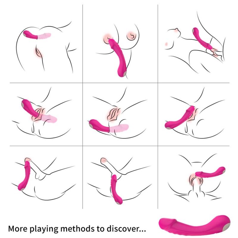 ARMONY – VIBRADOR DILDO PARA PONTO G EM SILICONE ROXO