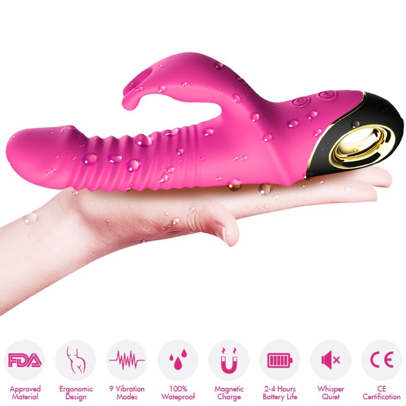 ARMONY - ZING DILDO VIBRATOR RABBIT FÚCSIA - Image 4