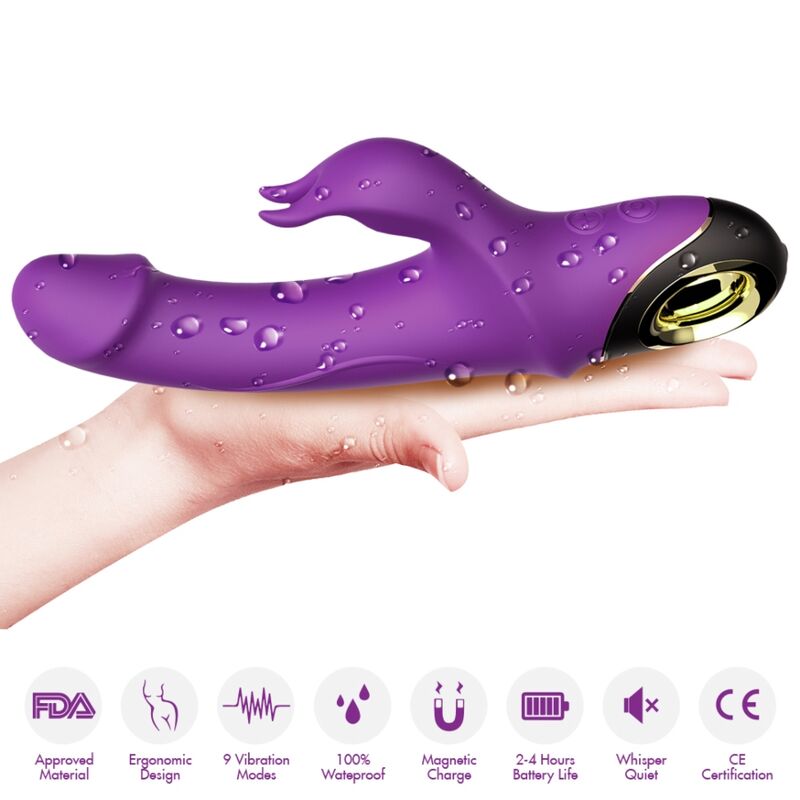 ARMONY - VIBRADOR DILDO METEROR RABBIT ROXO - Image 3