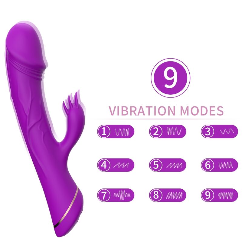 ARMONY – VIBRADOR DILDO COELHO DE SILICONE ROXO