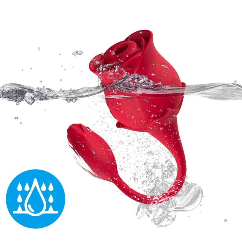 ARMONY - SUTOR DE CLITÓRIS ROSA E VIBRADOR COM 10 MODOS VERMELHO - Image 3
