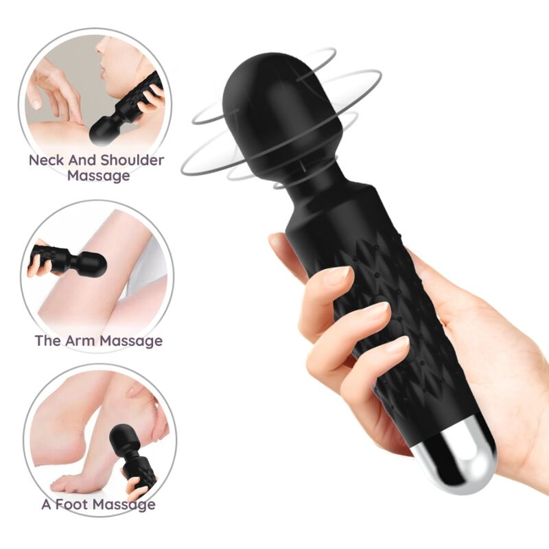 ARMONY – MASSAGEADOR E VIBRADOR POSTMAN COM CABEÇA SUPER FLEXÍVEL PRETO