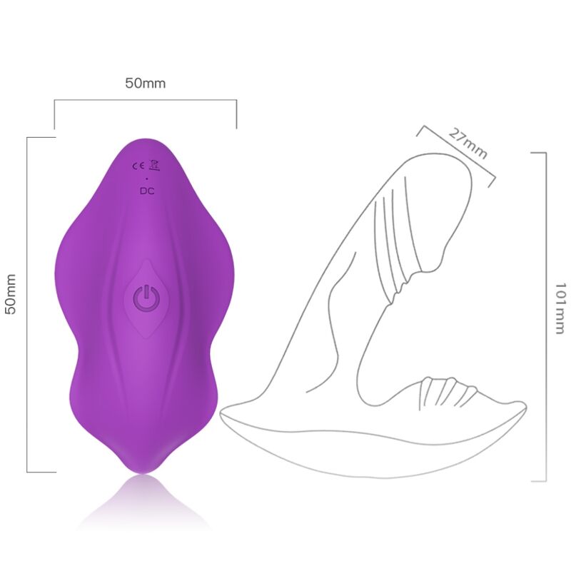 ARMONY – VIBRADOR COM APITO E CONTROLE REMOTO ROXO