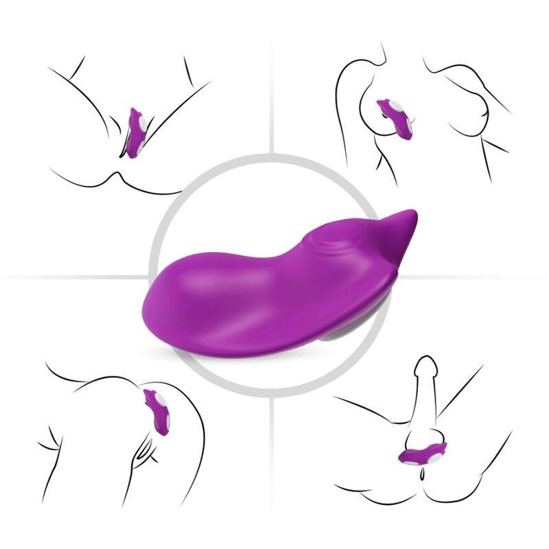 ARMONY – CALCINHA VESTÍVEL BORBOLETA COM VIBRADOR E CONTROLE REMOTO ROXA