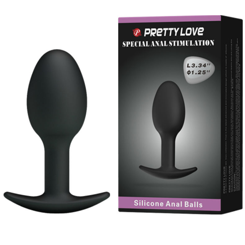PRETTY LOVE – PLUG ANAL DE SILICONE 6,5 CM PRETO