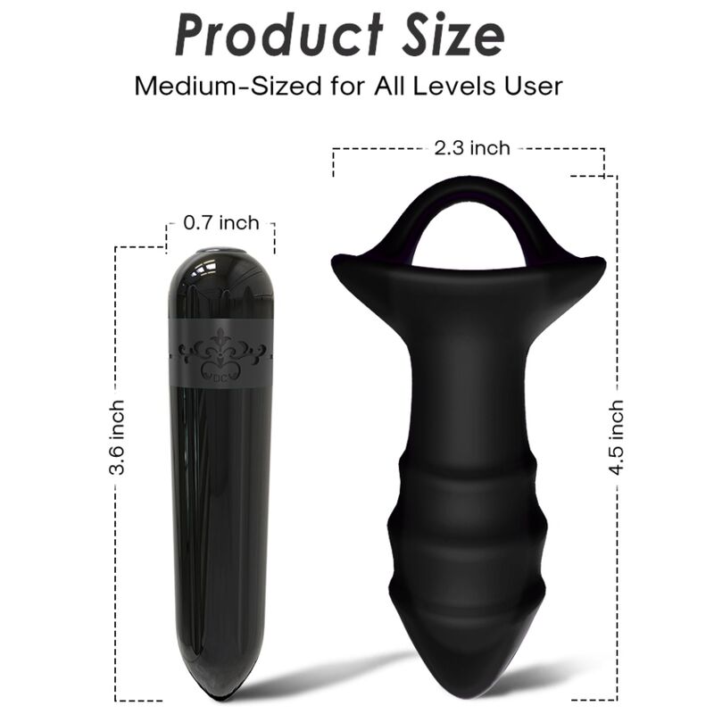 ARMONY - KYLIN VIBRADOR DE DEDO E PLUG ANAL COM CONTROLE REMOTO PRETO - Image 4