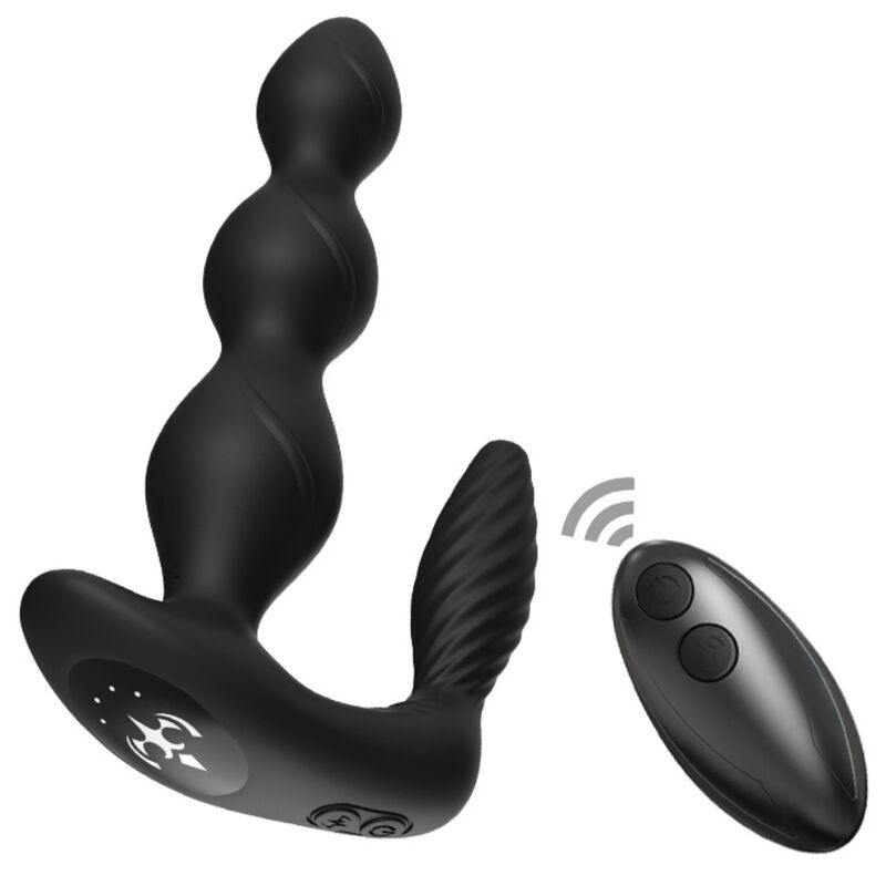 ARMONY – MANFUN VIBRADOR E ESTIMULADOR PLUG ANAL COM CONTROLE REMOTO PRETO