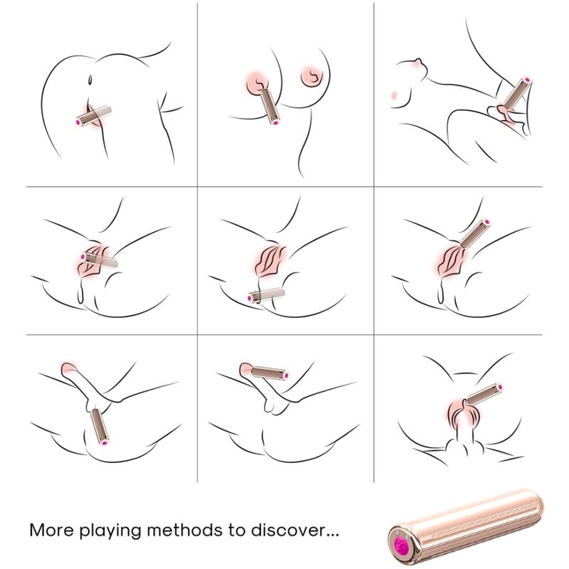 ARMONY - WARHEAD VIBRATOR BULLET DOURADO 2 CM x 8,8 CM - Image 2