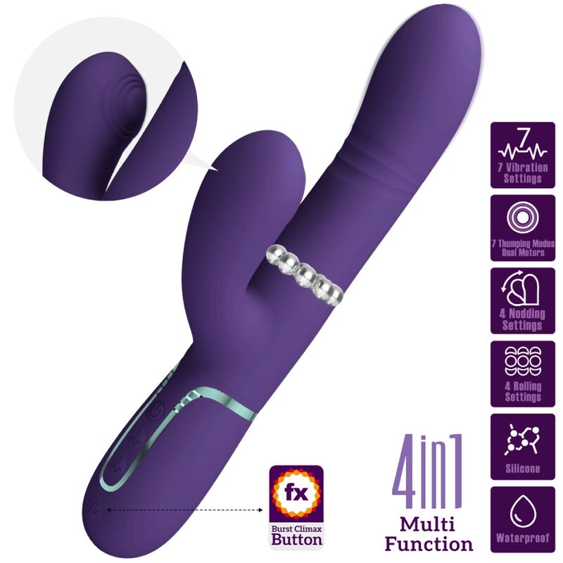 PRETTY LOVE - VIBRADOR MULTIFUNCIONAL PARA PONTO G ROXO - Image 3
