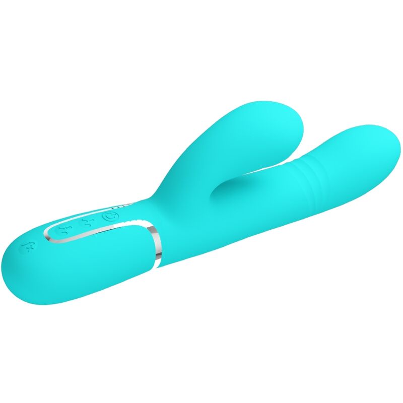 PRETTY LOVE – VIBRADOR MULTIFUNCIONAL PARA PONTO G, VERDE-ÁGUA