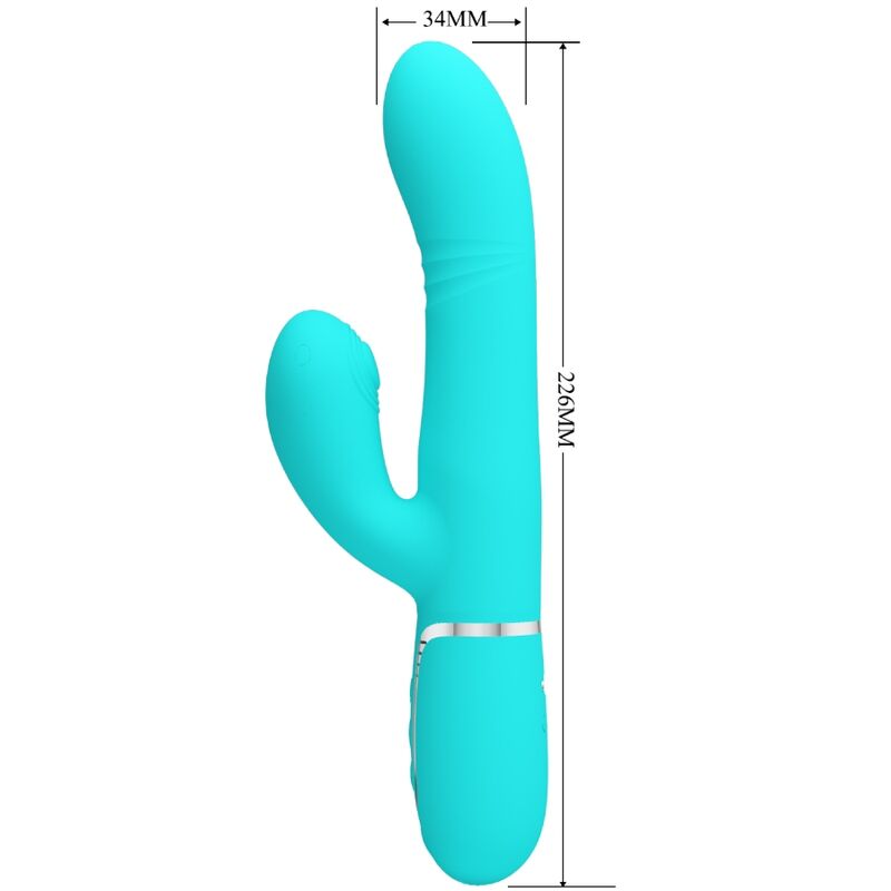 PRETTY LOVE – VIBRADOR MULTIFUNCIONAL PARA PONTO G, VERDE-ÁGUA