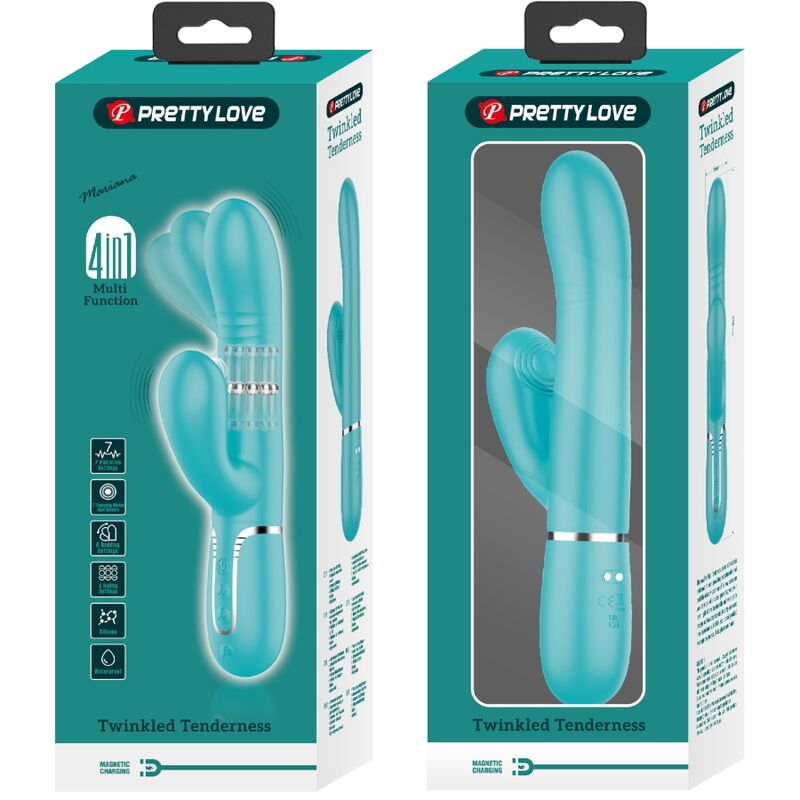 PRETTY LOVE - VIBRADOR MULTIFUNCIONAL PARA PONTO G, VERDE-ÁGUA - Image 4