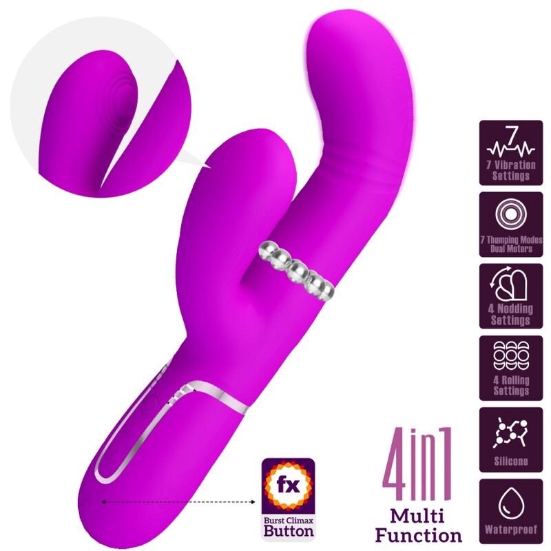 PRETTY LOVE - VIBRADOR MULTIFUNCIONAL PARA PONTO G FÚCSIA - Image 3