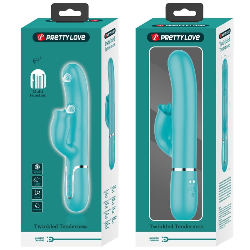 PRETTY LOVE - VIBRADOR COELHO COM LAMBIDA VERDE-ÁGUA - Image 4
