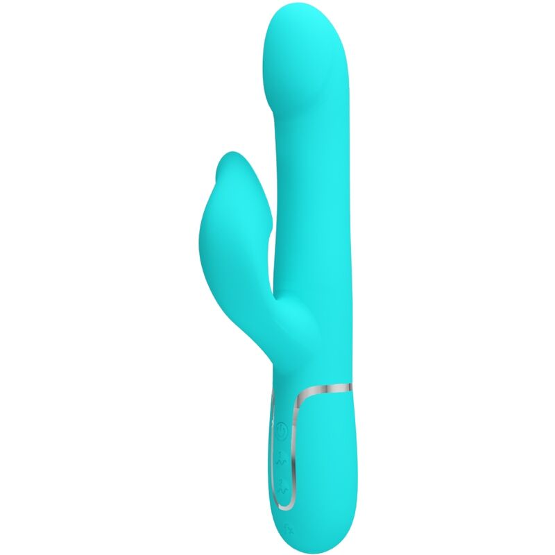 PRETTY LOVE – VIBRADOR COELHO PEARLS VERDE-ÁGUA