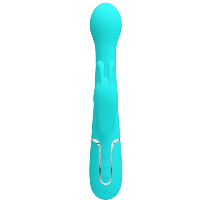 PRETTY LOVE – VIBRADOR DEJON RABBIT 3 EM 1 MULTIFUNCIONAL VERDE-ÁGUA