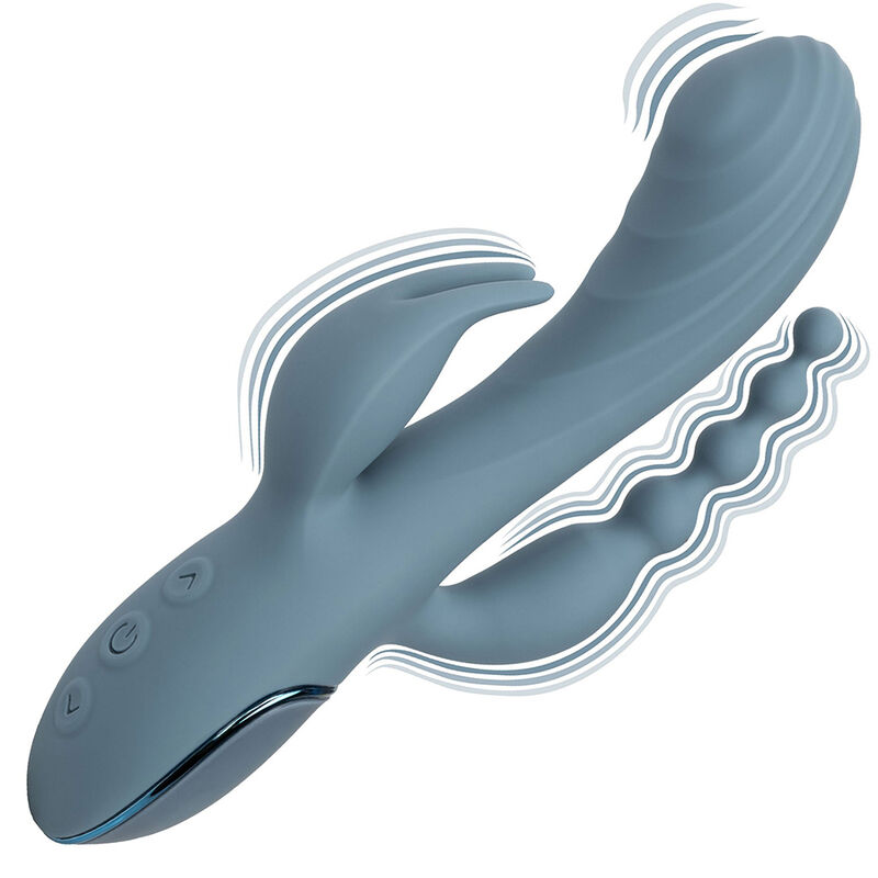 CALEXOTICS - VIBRADOR TRIPLO ECSTASY CINZA - Image 7