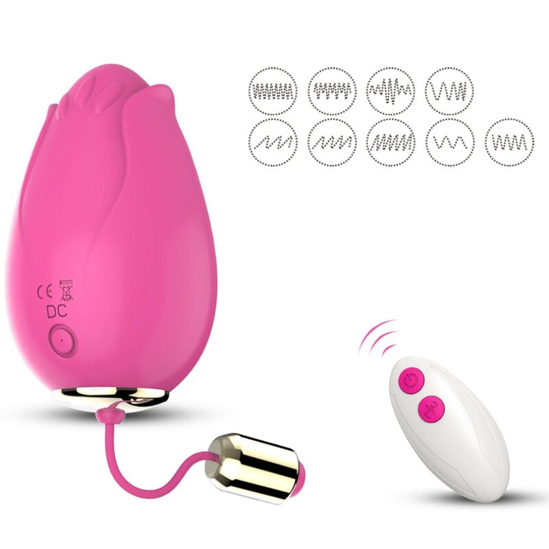 ARMONY – VIBRADOR MANDALA EGG PARA PONTO G COM CONTROLE REMOTO FÚCSIA