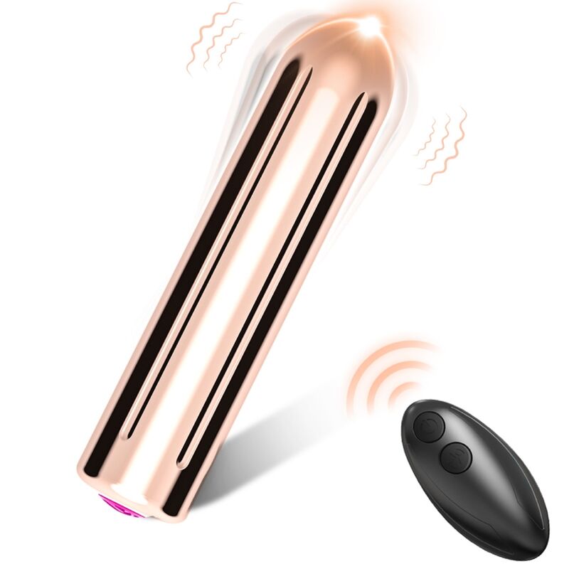 ARMONY – WARHEAD VIBRATOR BULLET COM CONTROLE REMOTO DOURADO 2 CM X 8,8 CM