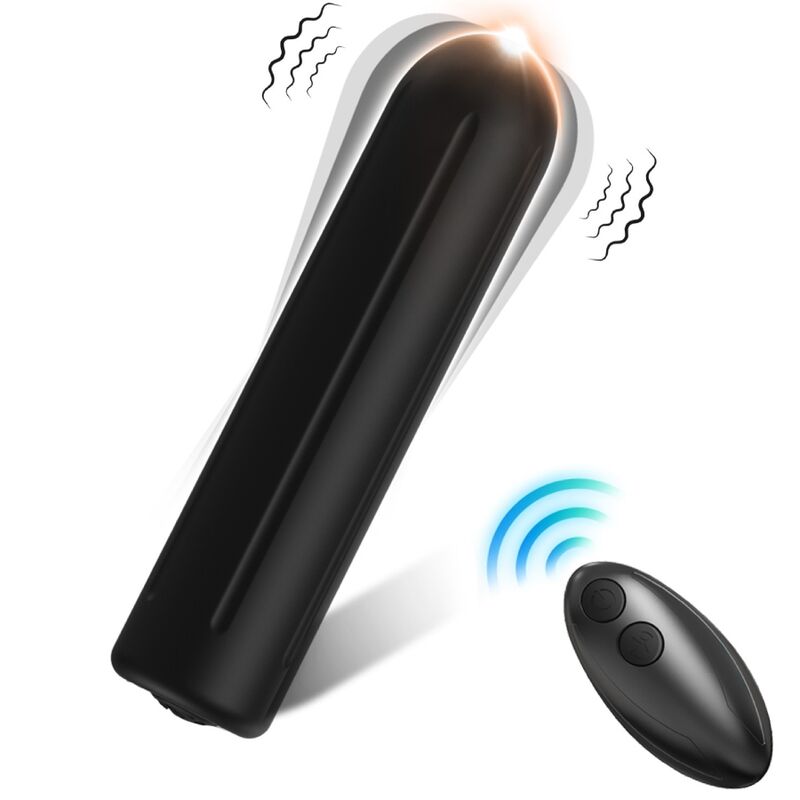 ARMONY – WARHEAD VIBRATOR BULLET COM CONTROLE REMOTO PRETO 2 CM X 8,8 CM