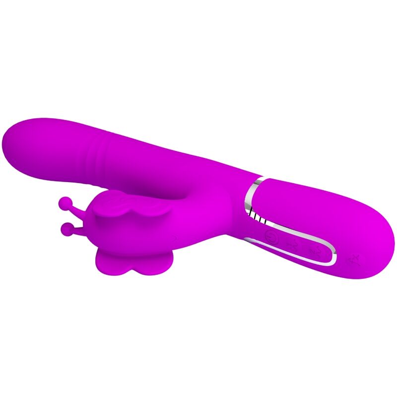 PRETTY LOVE - VIBRADOR COELHO MULTIFUNCIONAL 4 EM 1 BORBOLETA FÚCSIA - Image 6