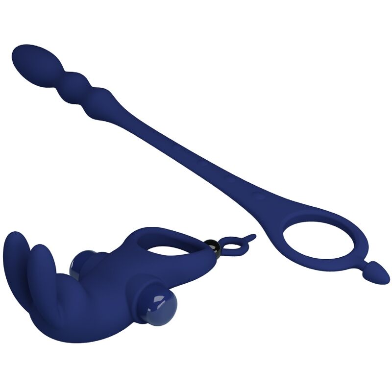 PRETTY LOVE - ANEL VIBRADOR AYAD RABBIT COM PLUGUE AZUL - Image 7
