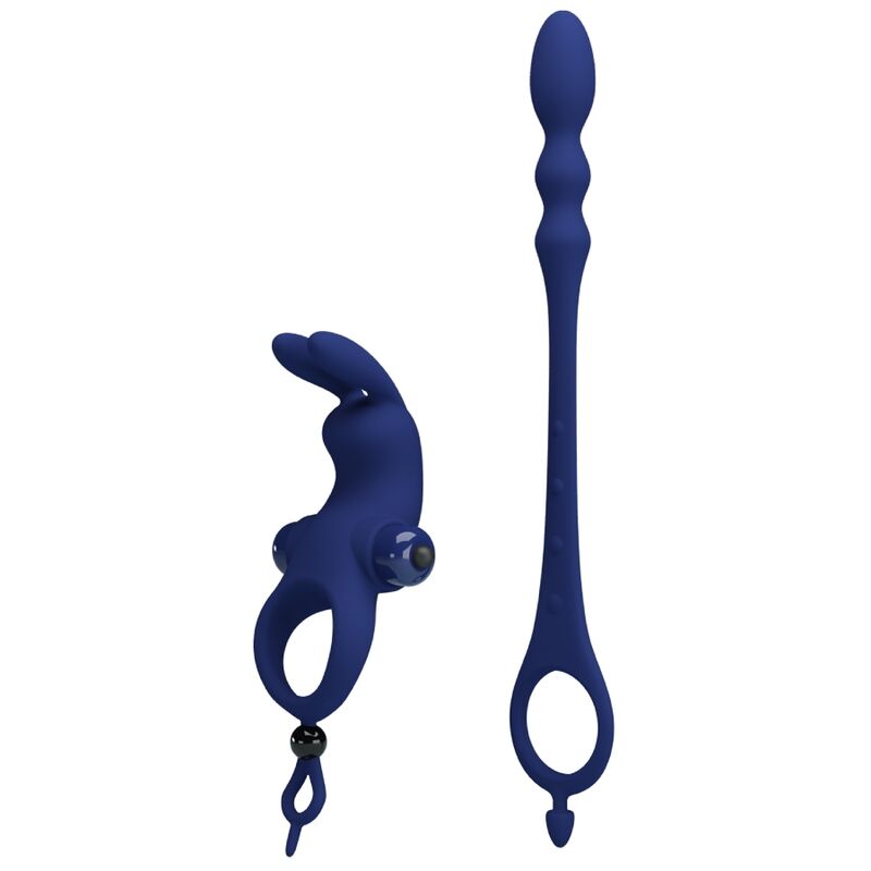 PRETTY LOVE - ANEL VIBRADOR AYAD RABBIT COM PLUGUE AZUL - Image 5