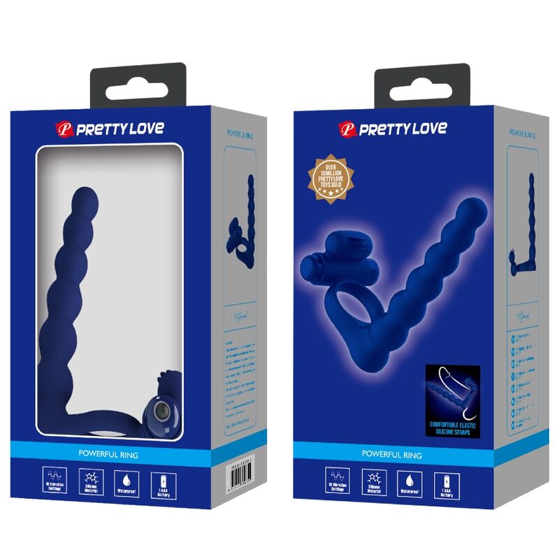 PRETTY LOVE - ANEL VIBRATÓRIO AJMAL COM PLUGUE AZUL - Image 10