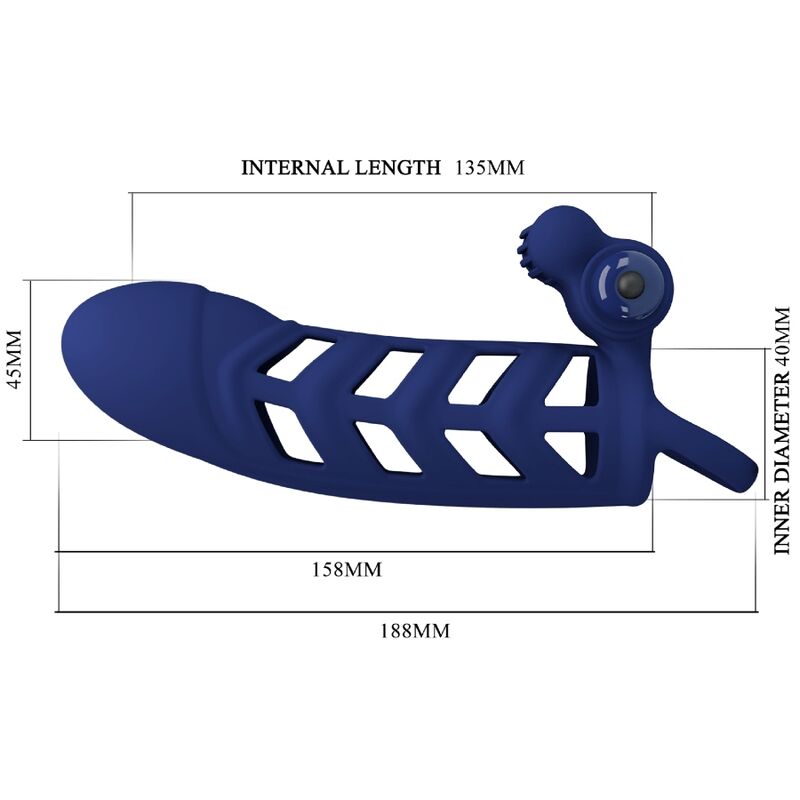 PRETTY LOVE - ANEL VIBRADOR ALTAF COM CAPA DE SILICONE AZUL - Image 7