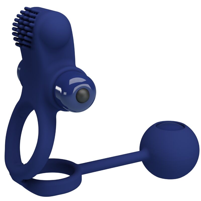 PRETTY LOVE – ANEL VIBRATÓRIO DUPLO REMINGTON COM TAMPA AZUL