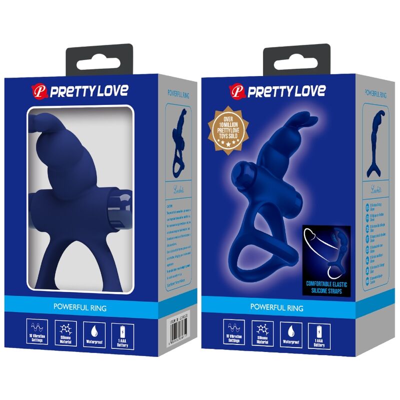 PRETTY LOVE - LUCHITO ANEL VIBRATÓRIO DUPLO COELHO AZUL - Image 10
