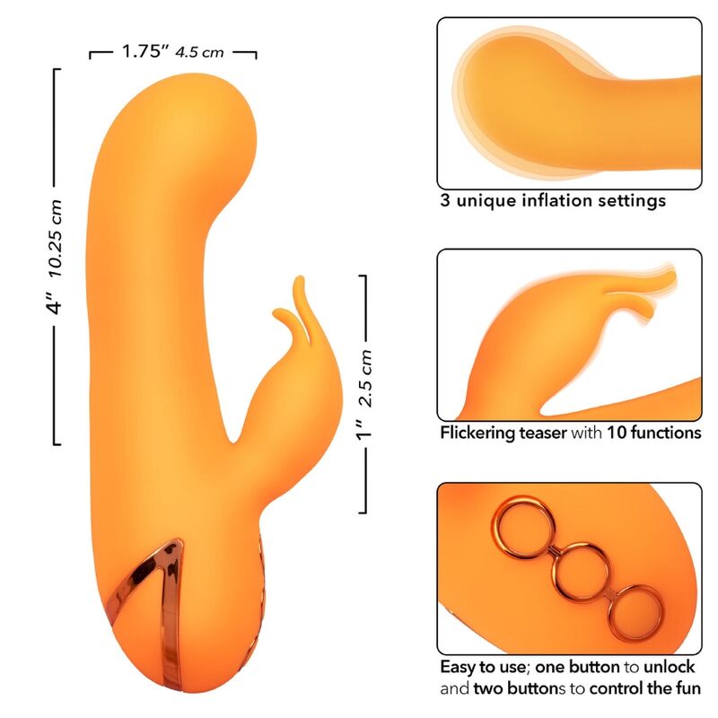 CALEXOTICS - VIBRADOR MONTECITO MUSE RABBIT ORANGE DA CALIFORNIA DREAMING - Image 7