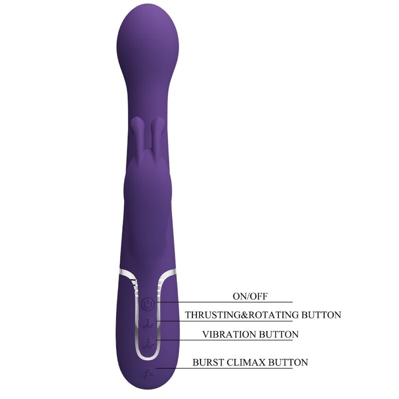 PRETTY LOVE - VIBRADOR DEJON RABBIT 3 EM 1 MULTIFUNCIONAL ROXO - Image 9