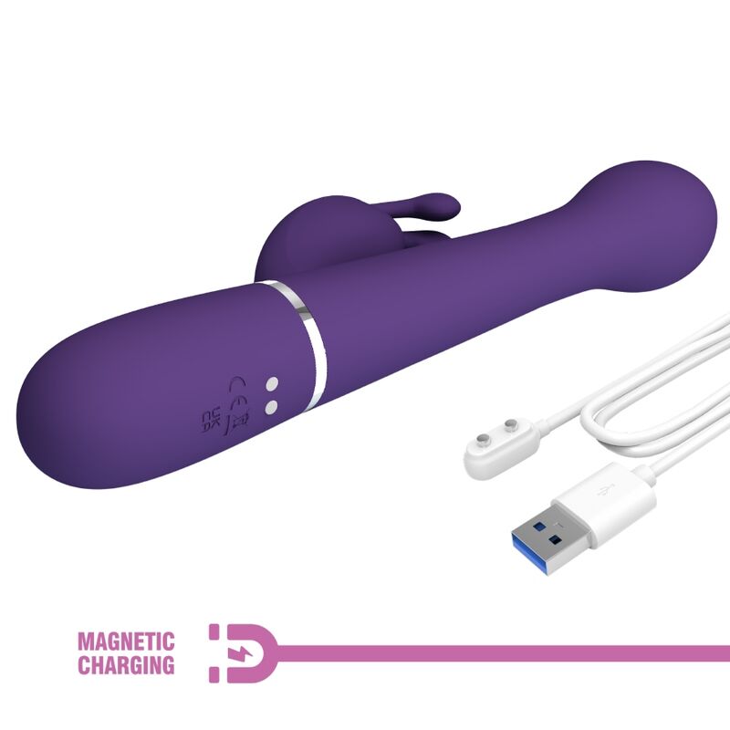 PRETTY LOVE - VIBRADOR DEJON RABBIT 3 EM 1 MULTIFUNCIONAL ROXO - Image 10